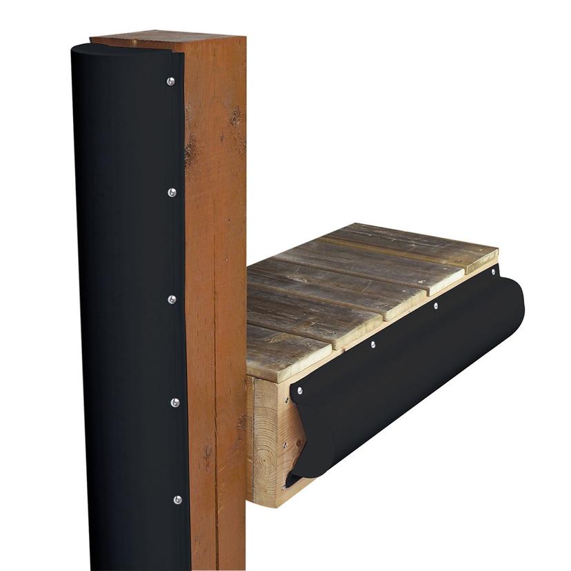 DOCK EDGE 1020-B-F PILING BUMPER - ONE END CAPPED - 6FT - BLACK