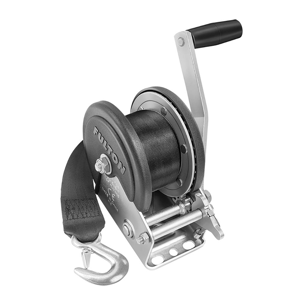 FULTON 142208 1500LB SINGLE SPEED WINCH WITH 20FT STRAP & COVER - High quality product image showing FULTON 142208 1500LB SINGLE SPEED WINCH WITH 20FT STRAP & COVER details and features