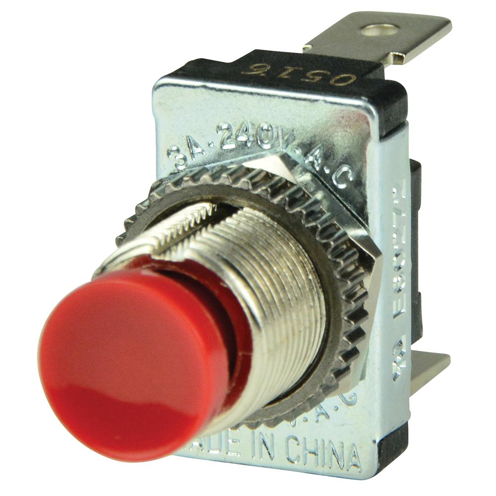 BEP 1001401 RED SPST MOMENTARY CONTACT SWITCH - OFF/(ON) - High quality product image showing BEP 1001401 RED SPST MOMENTARY CONTACT SWITCH - OFF/(ON) details and features