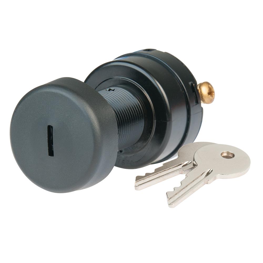 BEP 1001606 3-POSITION BRASS IGNITION SWITCH - OFF/IGNITION/START - High quality product image showing BEP 1001606 3-POSITION BRASS IGNITION SWITCH - OFF/IGNITION/START details and features