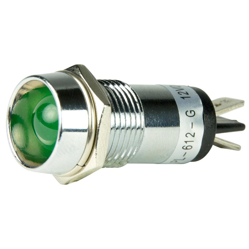 BEP 1001103 LED PILOT INDICATOR LIGHT - 12V - GREEN - High quality product image showing BEP 1001103 LED PILOT INDICATOR LIGHT - 12V - GREEN details and features