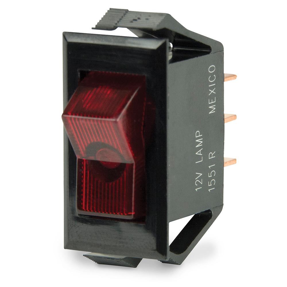 BEP 1001705 ILLUMINATED SPST ROCKER SWITCH - RED LED - 12V - OFF/ON - The Twister Group Tools product