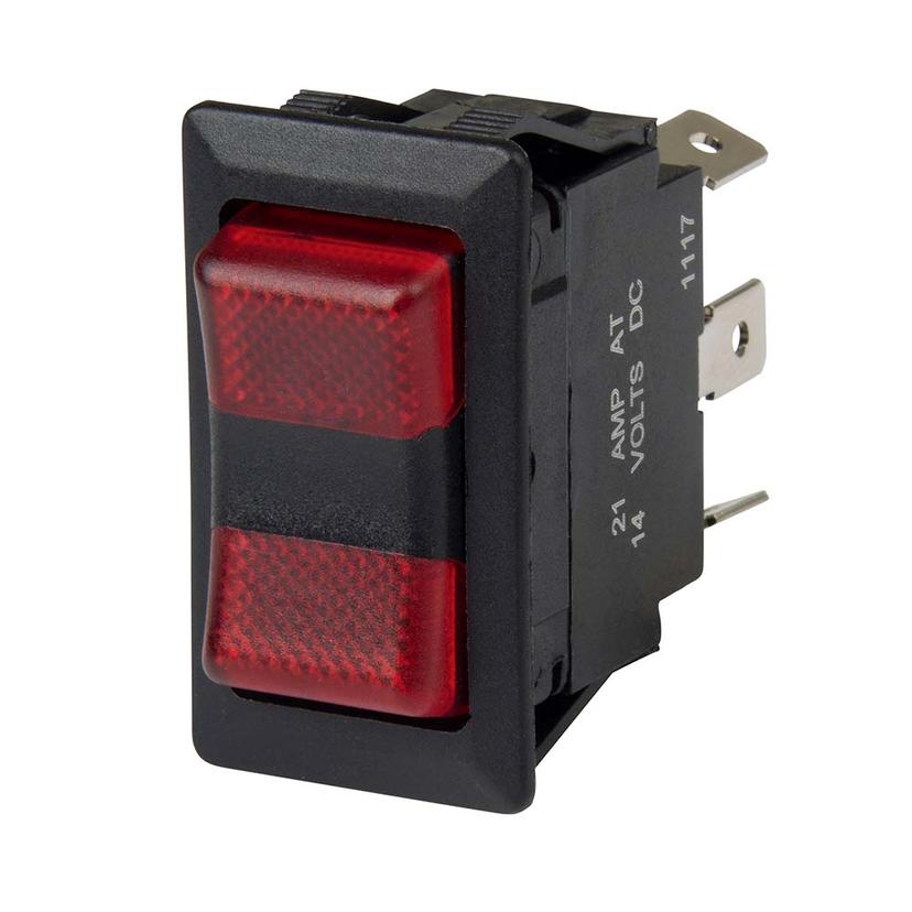 BEP 1001715 SPDT ROCKER SWITCH - 2-LEDS - 12V/24V - ON/OFF/ON