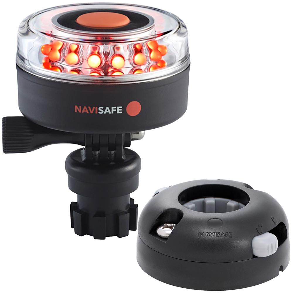 NAVISAFE 045KIT7 NAVILIGHT ALL RED 360 DEGREE 2NM WITH NAVIMOUNT BASE & HORIZONTAL MOUNT - BLACK - High quality product image showing NAVISAFE 045KIT7 NAVILIGHT ALL RED 360 DEGREE 2NM WITH NAVIMOUNT BASE & HORIZONTAL MOUNT - BLACK details and features