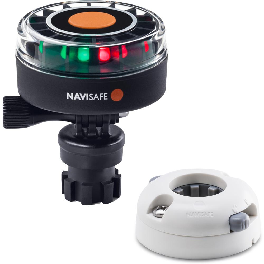 NAVISAFE 340KIT5 NAVILIGHT 2NM TRICOLOR WITH NAVIMOUNT BASE & HORIZONTAL MOUNT - WHITE - High quality product image showing NAVISAFE 340KIT5 NAVILIGHT 2NM TRICOLOR WITH NAVIMOUNT BASE & HORIZONTAL MOUNT - WHITE details and features