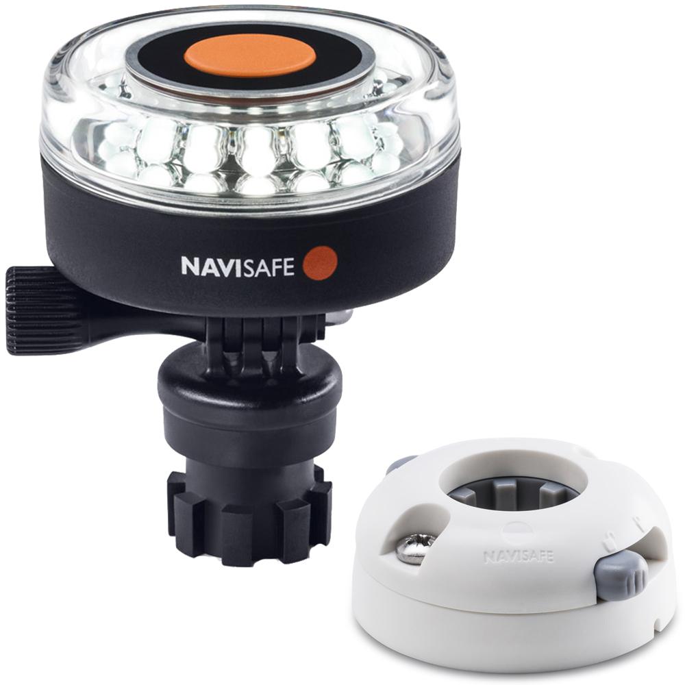 NAVISAFE 040KIT5 NAVILIGHT 360 DEGREE 2NM WHITE WITH NAVIMOUNT BASE & HORIZONTAL MOUNT - WHITE - The Twister Group Tools product
