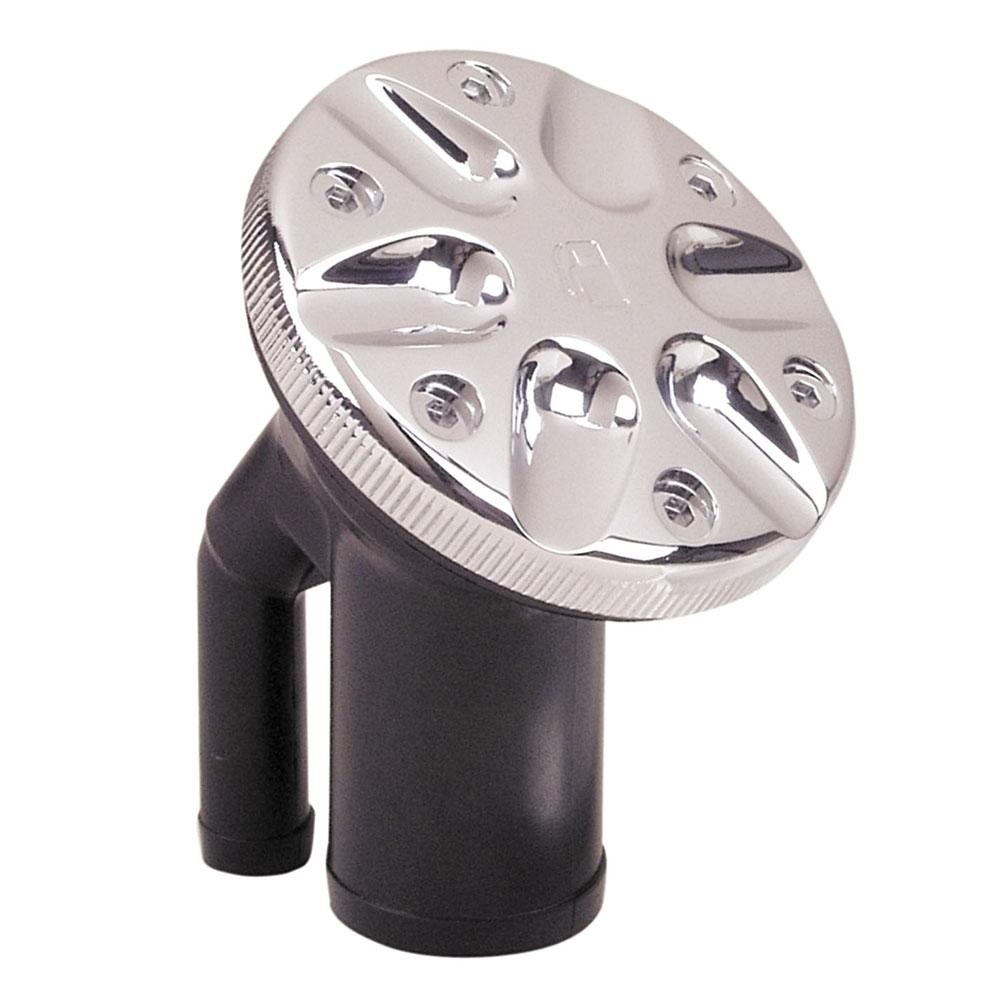 PERKO 0590DPGCHR 0590 VENTED FILL FOR 1-1/2 INCH HOSE - ANGLED NECK - CHROME - The Twister Group Tools product