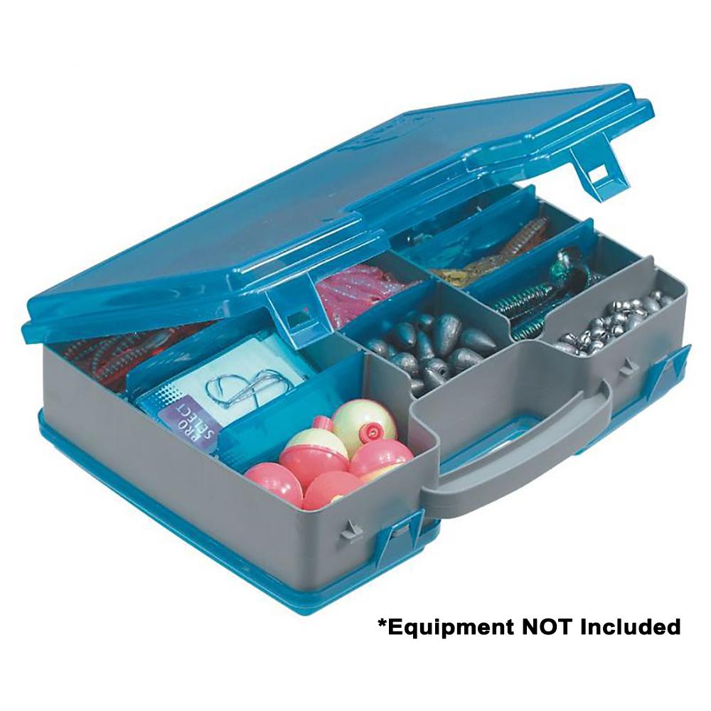 PLANO 171502 DOUBLE-SIDED ADJUSTABLE TACKLE ORGANIZER LARGE - SILVER/BLUE - High quality product image showing PLANO 171502 DOUBLE-SIDED ADJUSTABLE TACKLE ORGANIZER LARGE - SILVER/BLUE details and features