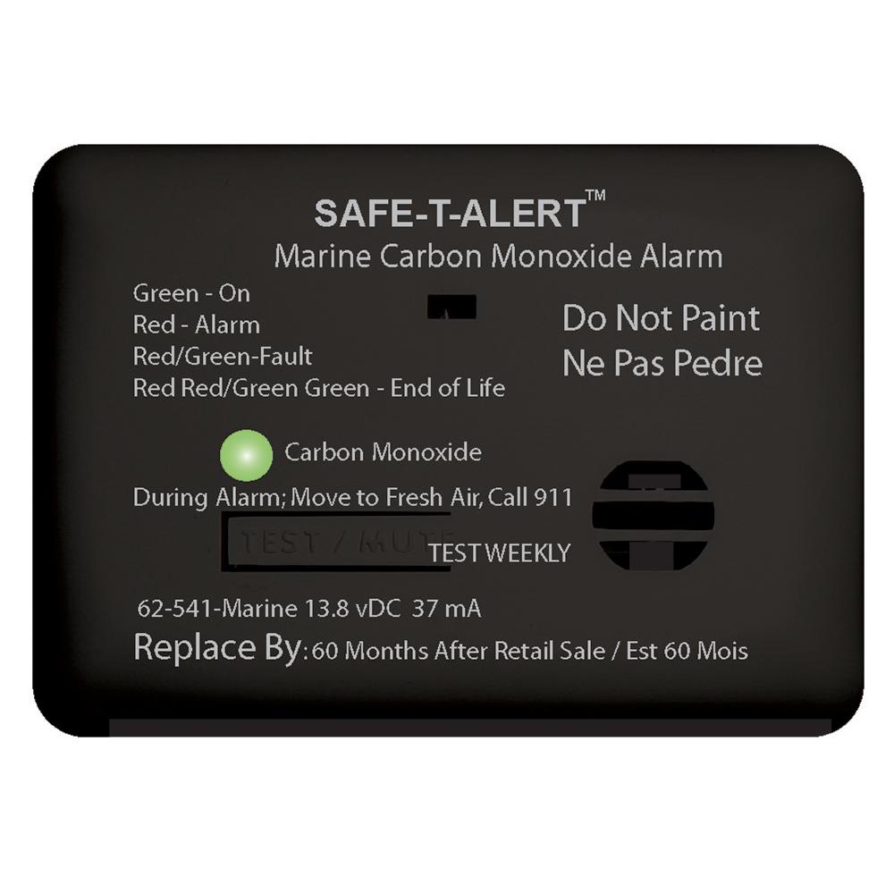 SAFE-T-ALERT 62-541-BL 62 SERIES CARBON MONOXIDE ALARM - 12V - 62-541-MARINE - SURFACE MOUNT - BLACK - High quality product image showing SAFE-T-ALERT 62-541-BL 62 SERIES CARBON MONOXIDE ALARM - 12V - 62-541-MARINE - SURFACE MOUNT - BLACK details and features