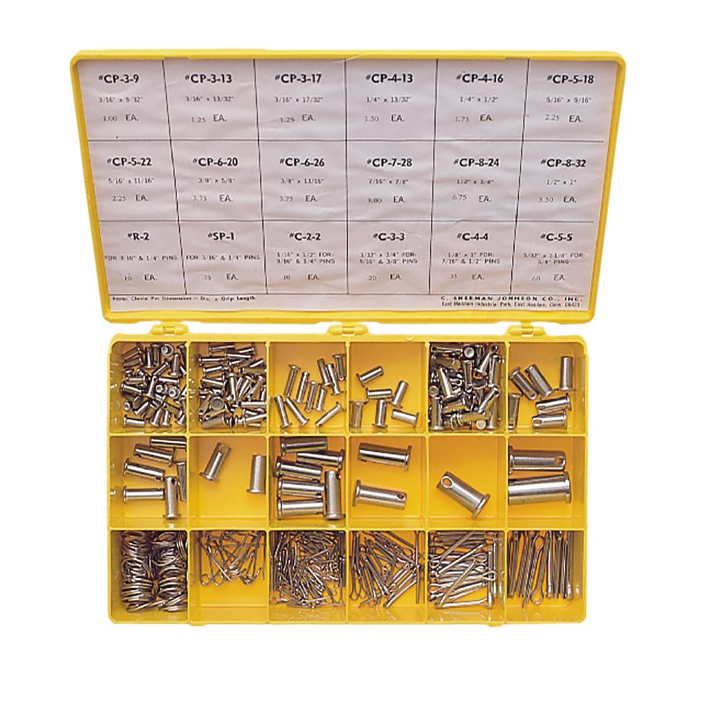 C. SHERMAN JOHNSON 37-503 COTTER, RING & CLEVIS PIN PARTS KIT - High quality product image showing C. SHERMAN JOHNSON 37-503 COTTER, RING & CLEVIS PIN PARTS KIT details and features