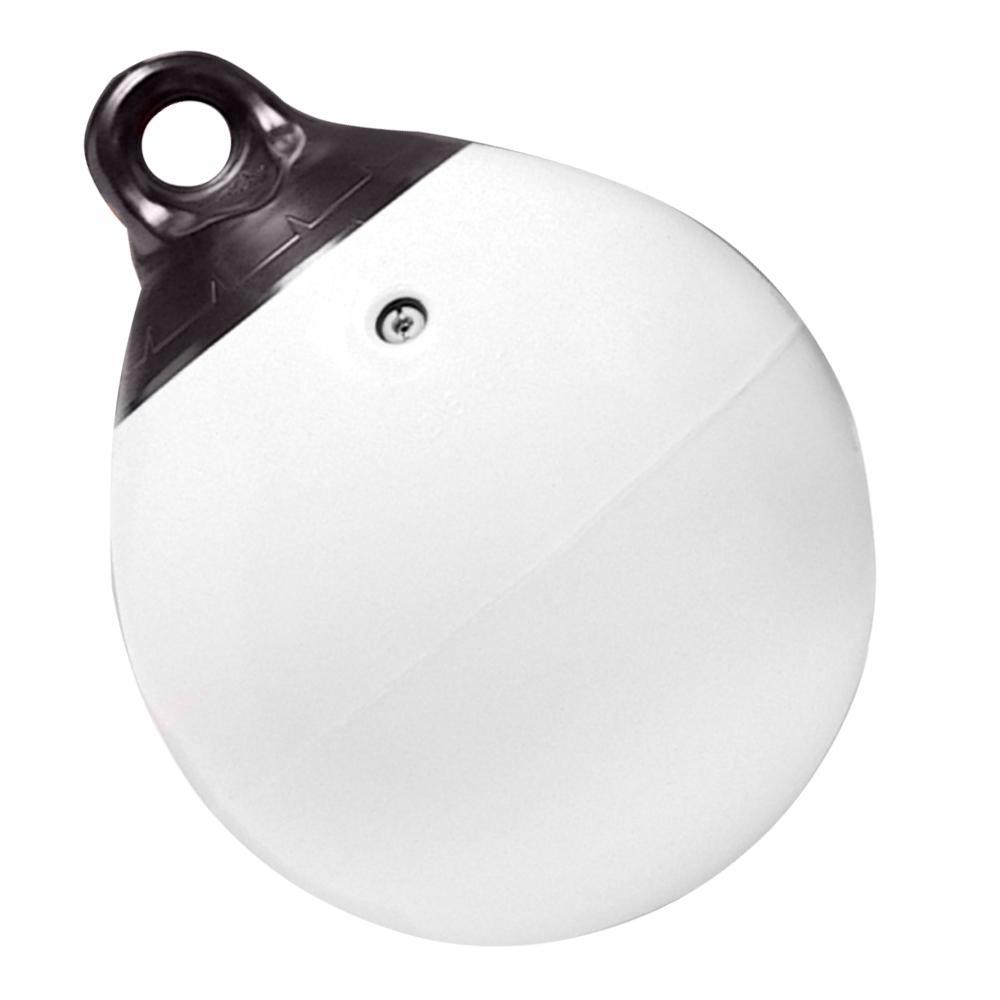 TAYLOR MADE 1149 18 INCH TUFF END INFLATABLE VINYL BUOY - WHITE - High quality product image showing TAYLOR MADE 1149 18 INCH TUFF END INFLATABLE VINYL BUOY - WHITE details and features