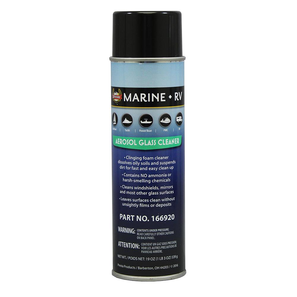 PRESTA 166920 MARINE AMMONIA FREE AEROSOL GLASS CLEANER - 19OZ - High quality product image showing PRESTA 166920 MARINE AMMONIA FREE AEROSOL GLASS CLEANER - 19OZ details and features
