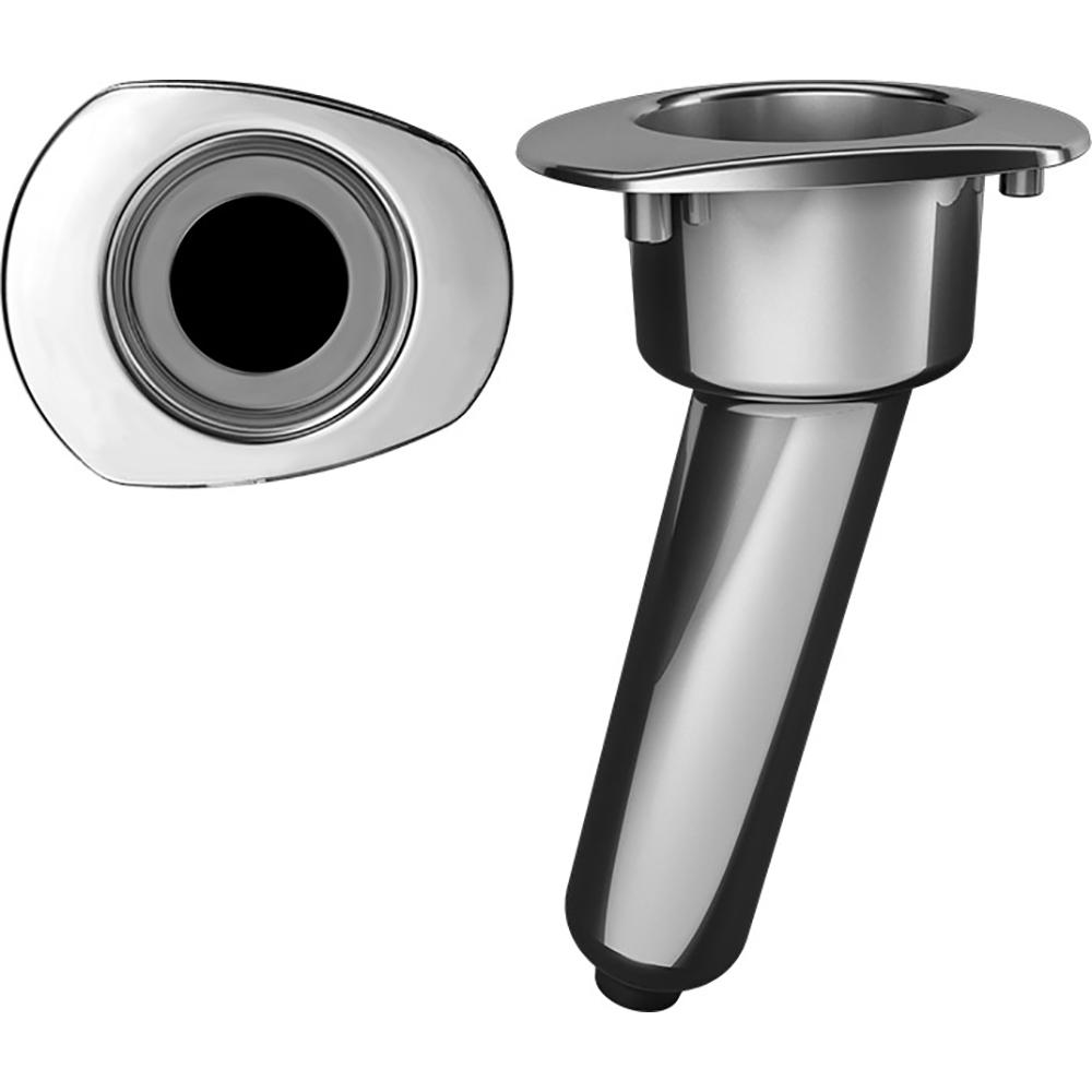 MATE SERIES C2015DS ELITE SCREWLESS STAINLESS STEEL 15° ROD & CUP HOLDER - DRAIN - OVAL TOP - High quality product image showing MATE SERIES C2015DS ELITE SCREWLESS STAINLESS STEEL 15° ROD & CUP HOLDER - DRAIN - OVAL TOP details and features