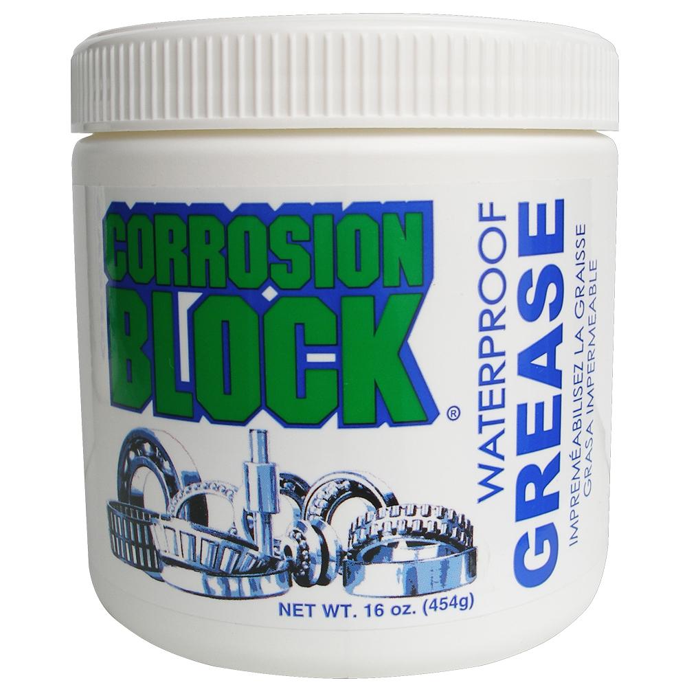 CORROSION BLOCK 25016 HIGH PERFORMANCE WATERPROOF GREASE - 16OZ TUB - NON-HAZMAT, NON-FLAMMABLE & NON-TOXIC - High quality product image showing CORROSION BLOCK 25016 HIGH PERFORMANCE WATERPROOF GREASE - 16OZ TUB - NON-HAZMAT, NON-FLAMMABLE & NON-TOXIC details and features