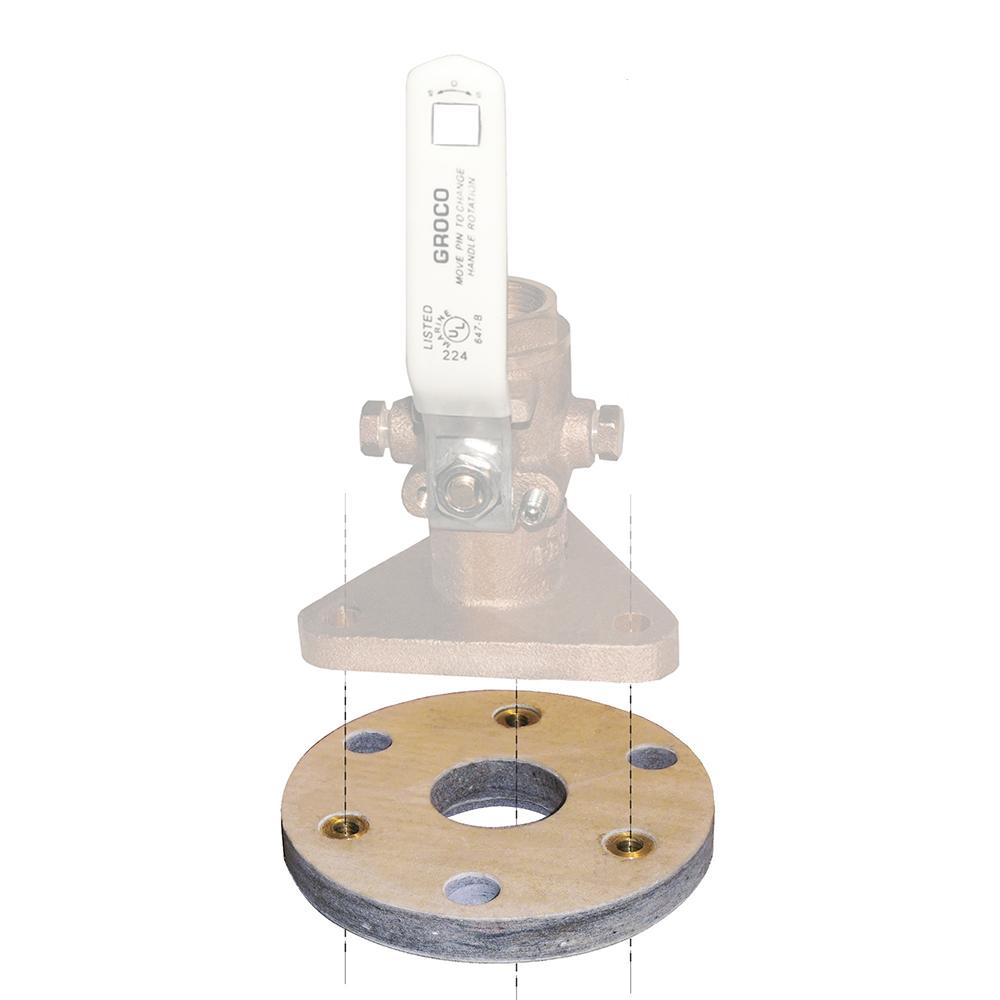 GROCO BB-1 BACKING BLOCK F/3/4 INCH & 1 INCH SEACOCKS - High quality product image showing GROCO BB-1 BACKING BLOCK F/3/4 INCH & 1 INCH SEACOCKS details and features