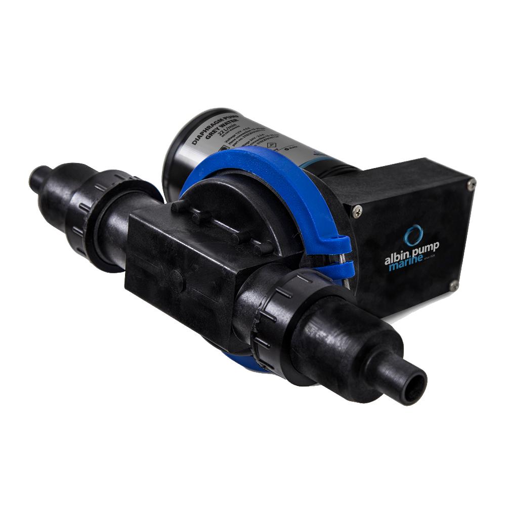 ALBIN 03-01-002 WASTE WATER DIAPHRAGM PUMP - 22L(5.8GPM) - 24V - High quality product image showing ALBIN 03-01-002 WASTE WATER DIAPHRAGM PUMP - 22L(5.8GPM) - 24V details and features