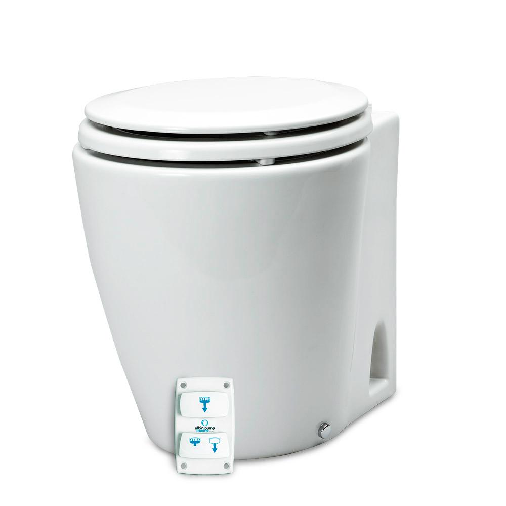 ALBIN 07-03-046 DESIGN MARINE TOILET ELECTRIC SILENT - 24V - High quality product image showing ALBIN 07-03-046 DESIGN MARINE TOILET ELECTRIC SILENT - 24V details and features