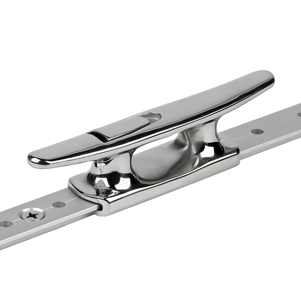 SCHAEFER 70-75 MID-RAIL CHOCK/CLEAT STAINLESS STEEL - 1-1/4 INCH - High quality product image showing SCHAEFER 70-75 MID-RAIL CHOCK/CLEAT STAINLESS STEEL - 1-1/4 INCH details and features
