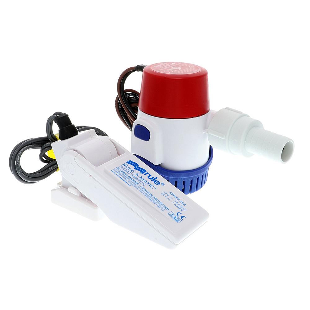 RULE 24DA-35A 360 GPH STANDARD BILGE PUMP KIT W/FLOAT SWITCH - 12V - High quality product image showing RULE 24DA-35A 360 GPH STANDARD BILGE PUMP KIT W/FLOAT SWITCH - 12V details and features