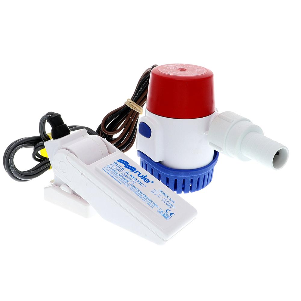 RULE 25DA-35A 500 GPH STANDARD BILGE PUMP KIT W/FLOAT SWITCH - 12V - High quality product image showing RULE 25DA-35A 500 GPH STANDARD BILGE PUMP KIT W/FLOAT SWITCH - 12V details and features