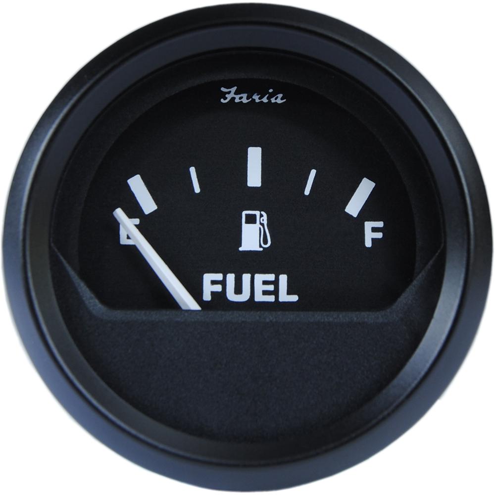 FARIA 12802 2 INCH FUEL LEVEL GAUGE METRIC - EURO BLACK - High quality product image showing FARIA 12802 2 INCH FUEL LEVEL GAUGE METRIC - EURO BLACK details and features