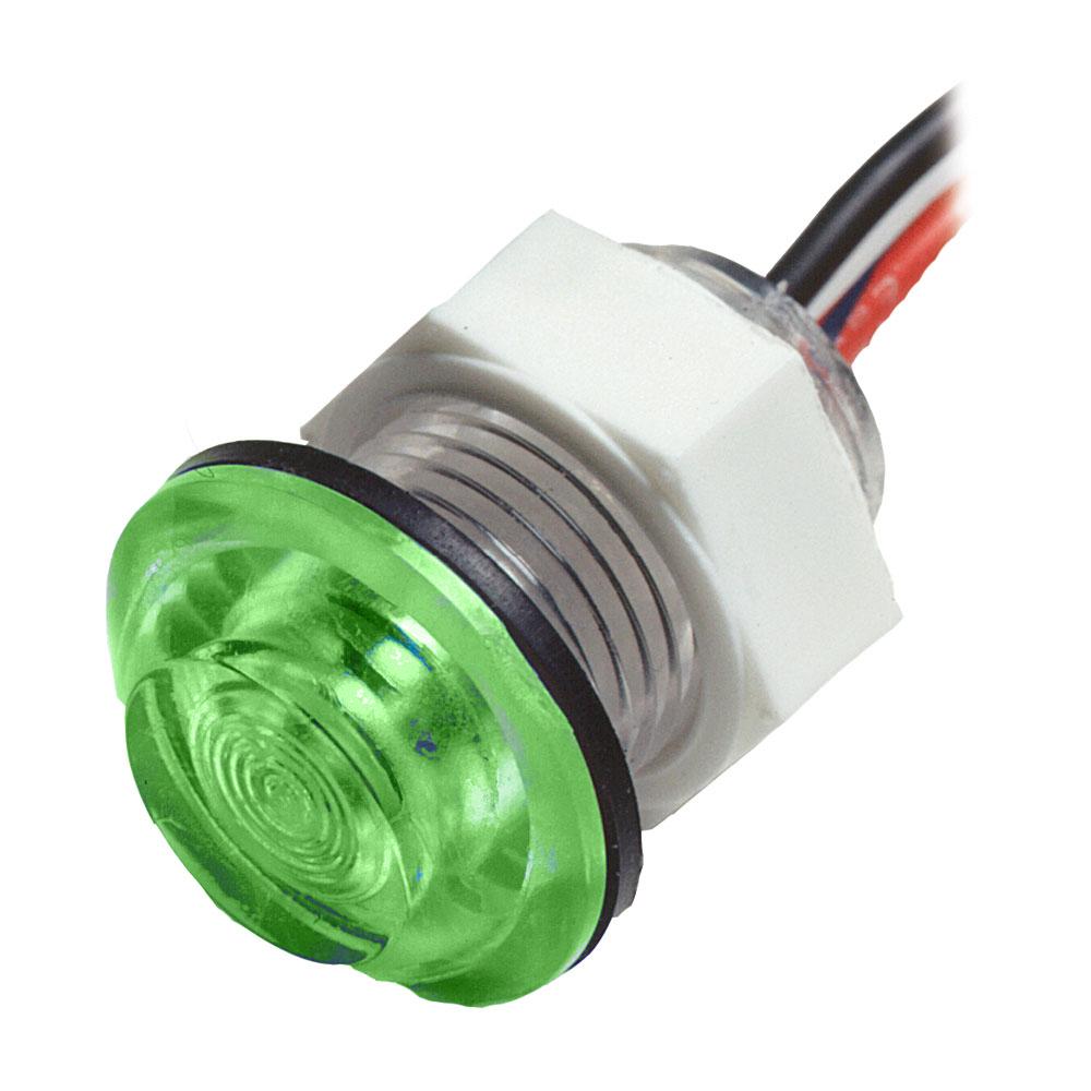 INNOVATIVE LIGHTING 011-3500-7 LED BULKHEAD LIVEWELL LIGHT FLUSH MOUNT - GREEN - The Twister Group Tools product