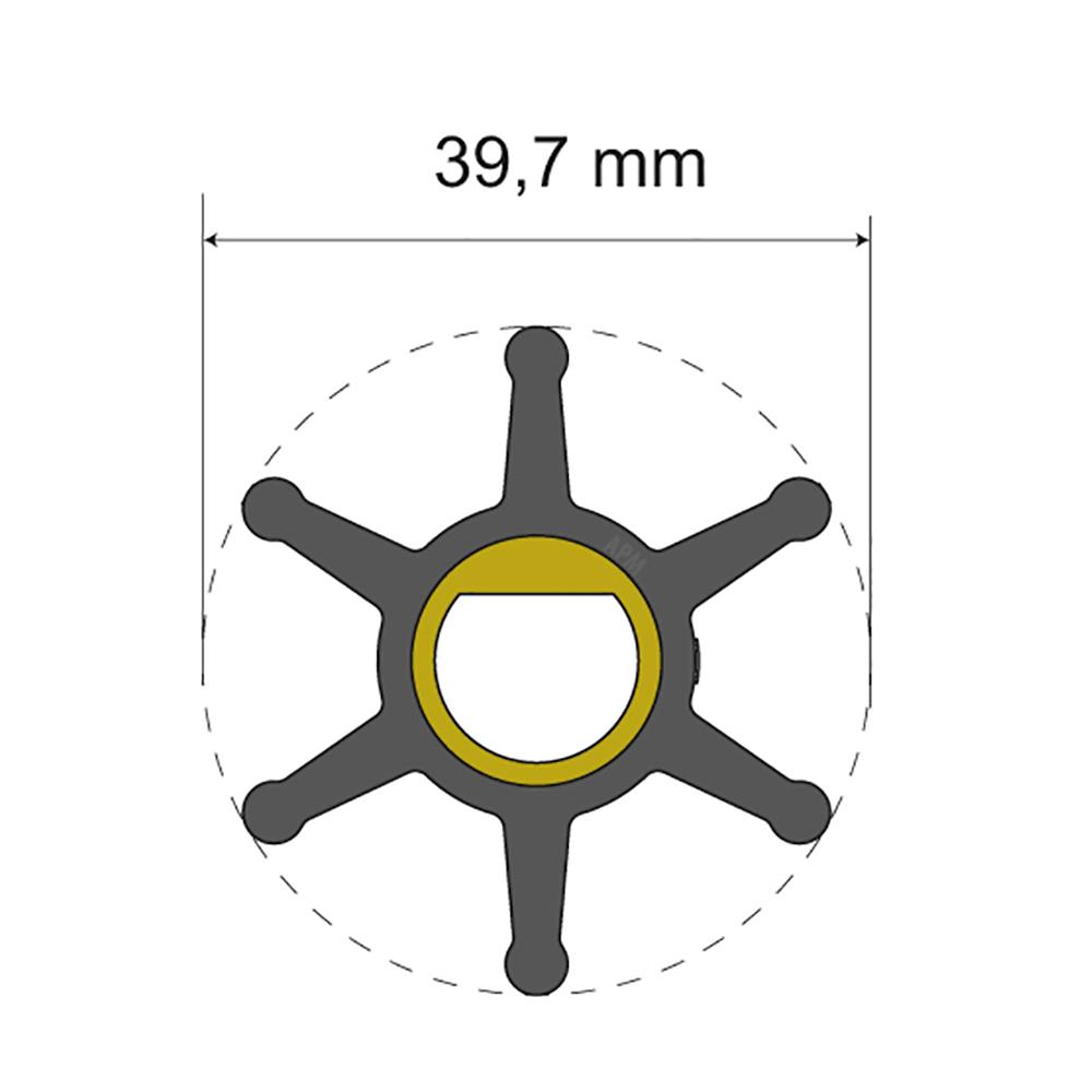 ALBIN 06-01-004 PREMIUM IMPELLER KIT - 39.7 X 12 X 19.2MM - 6 BLADE - SINGLE FLAT INSERT - The Twister Group Tools product