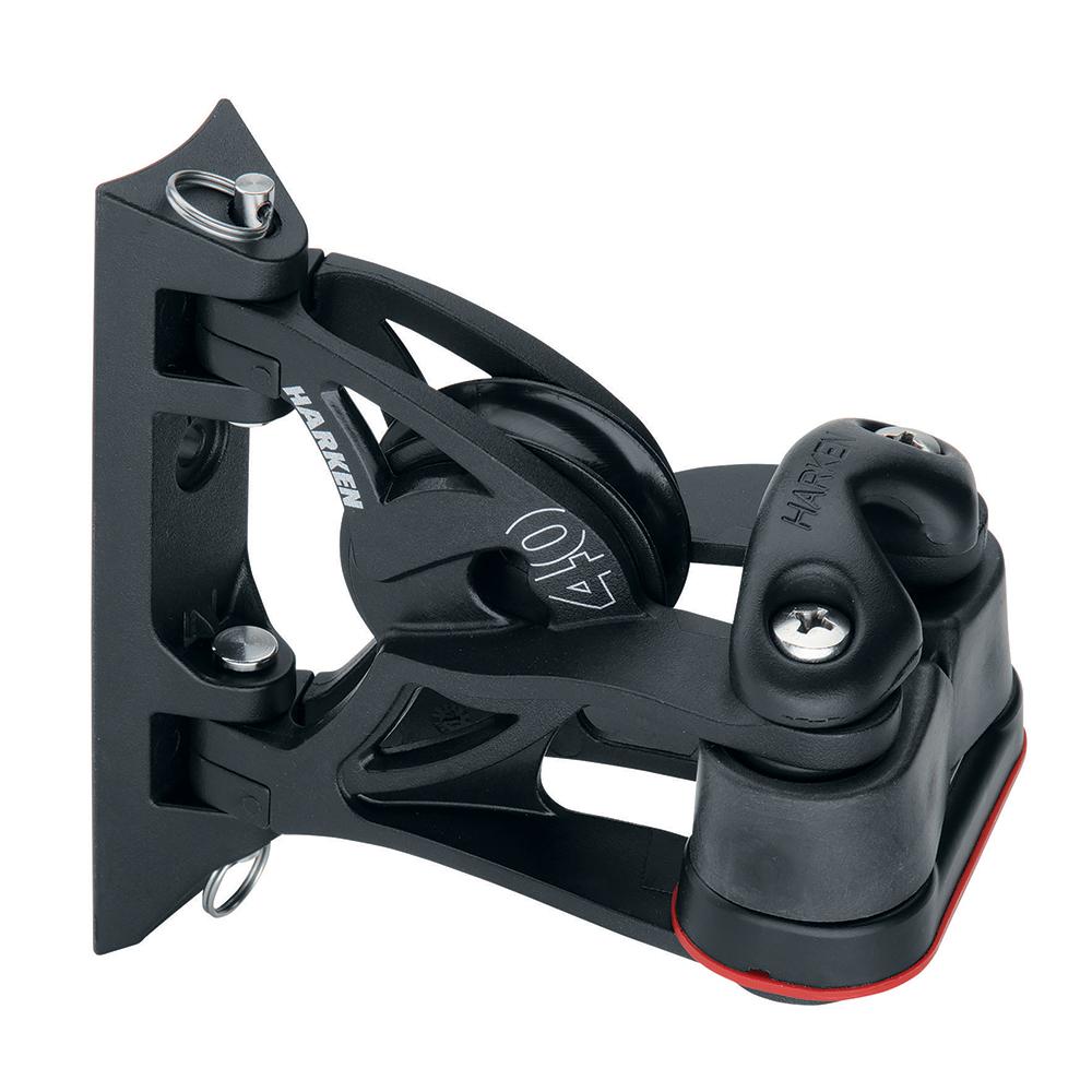 HARKEN 2157 40MM PIVOTING LEAD BLOCK - CARBO-CAM CLEAT - High quality product image showing HARKEN 2157 40MM PIVOTING LEAD BLOCK - CARBO-CAM CLEAT details and features