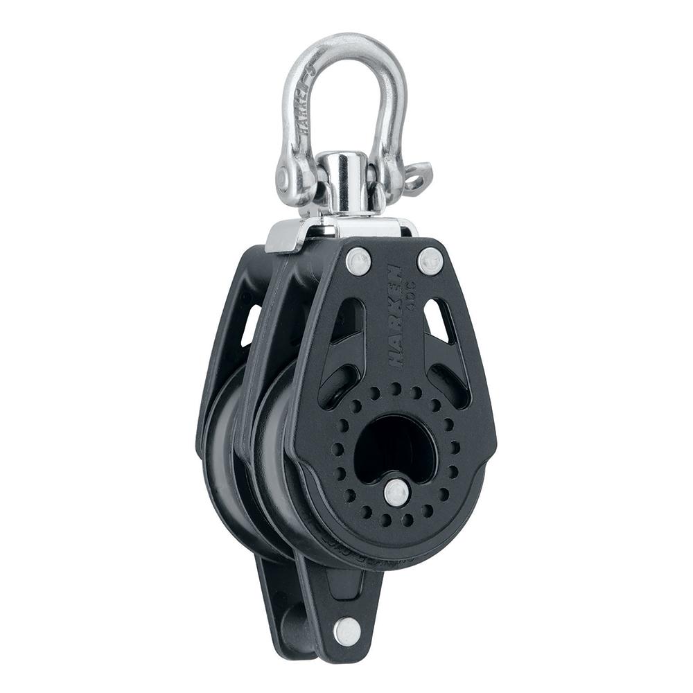 HARKEN 2639 40MM CARBO AIR DOUBLE SWIVEL BLOCK W/BECKET - High quality product image showing HARKEN 2639 40MM CARBO AIR DOUBLE SWIVEL BLOCK W/BECKET details and features