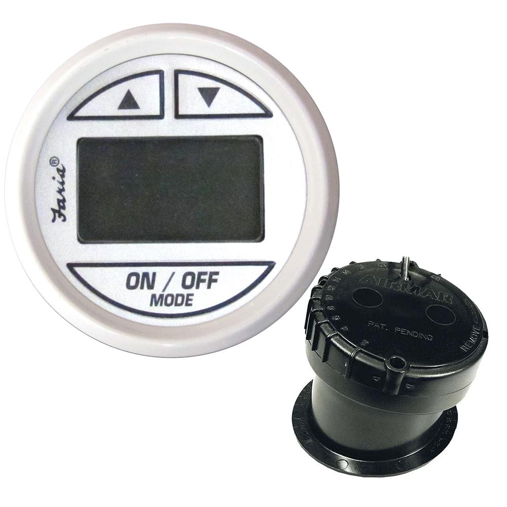 FARIA 13151 DRESS WHITE 2 INCH DEPTH SOUNDER W/IN-HULL TRANSDUCER - High quality product image showing FARIA 13151 DRESS WHITE 2 INCH DEPTH SOUNDER W/IN-HULL TRANSDUCER details and features