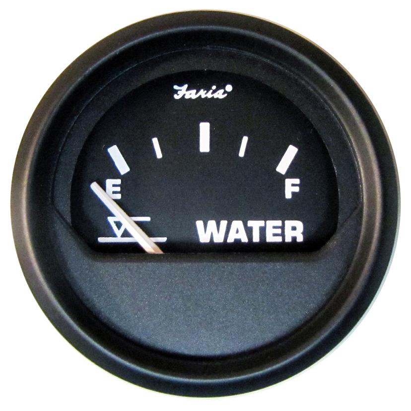 FARIA 12830 EURO BLACK 2 INCH TANK LEVEL GAUGE - POTABLE WATER