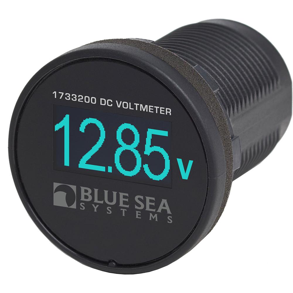 BLUE SEA 1733200 MINI OLED VOLTMETER - BLUE - High quality product image showing BLUE SEA 1733200 MINI OLED VOLTMETER - BLUE details and features