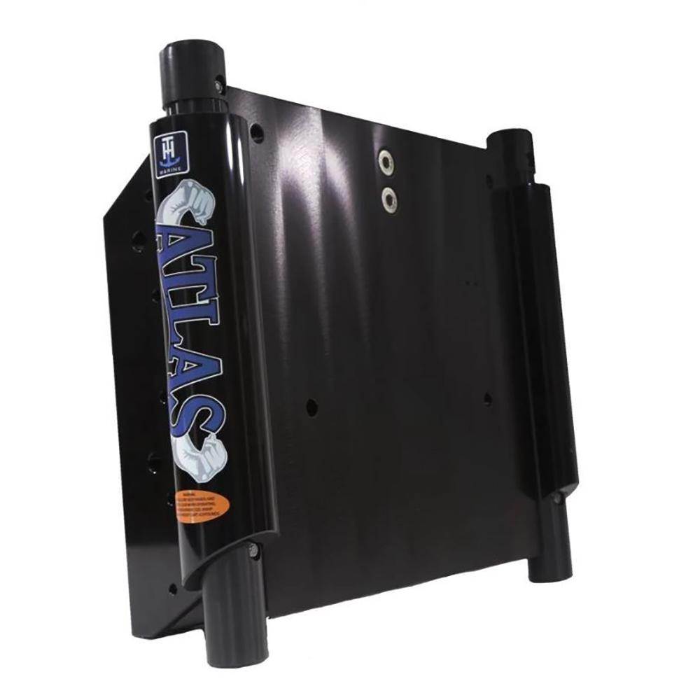 T-H MARINE AHJ-12V-B-DP ATLAS12 INCH SET BACK HYDRAULIC JACK PLATE - GLOSS BLACK ANODIZED - High quality product image showing T-H MARINE AHJ-12V-B-DP ATLAS12 INCH SET BACK HYDRAULIC JACK PLATE - GLOSS BLACK ANODIZED details and features
