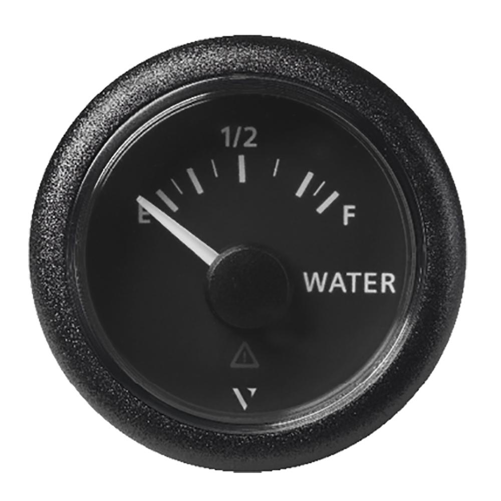 VERATRON A2C59514099 52MM (2-1/16 INCH) ViewLine Fresh Water Resistive - Empty/Full - 3 to180 OHM - Black Dial & Round Bezel - High quality product image showing VERATRON A2C59514099 52MM (2-1/16 INCH) ViewLine Fresh Water Resistive - Empty/Full - 3 to180 OHM - Black Dial & Round Bezel details and features