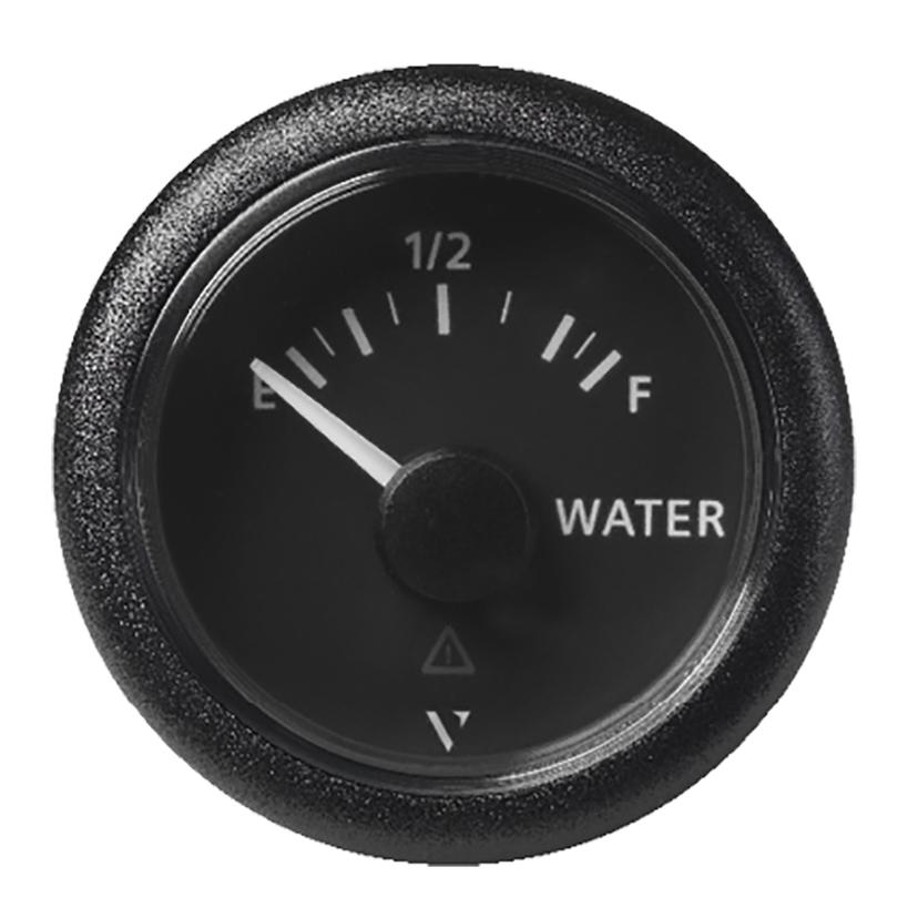 VERATRON A2C59514099 52MM (2-1/16 INCH) ViewLine Fresh Water Resistive - Empty/Full - 3 to180 OHM - Black Dial & Round Bezel