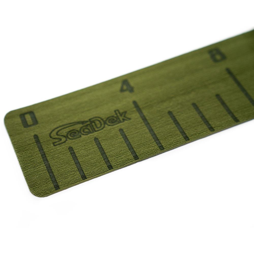 SEADEK 22135-80050 4 INCH X 36 INCH 3MM FISH RULER W/LASER SD LOGO - OLIVE GREEN - The Twister Group Tools product