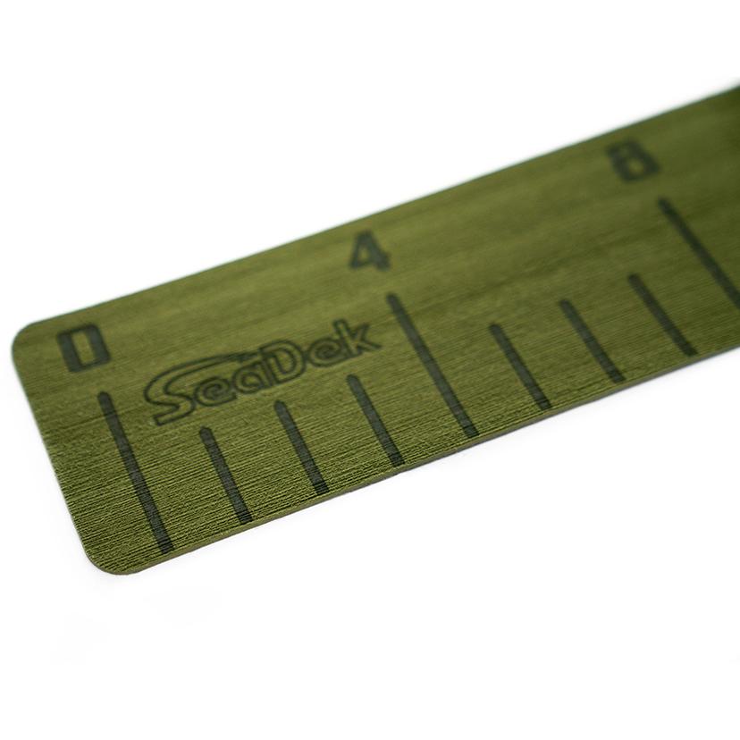 SEADEK 22135-80050 4 INCH X 36 INCH 3MM FISH RULER W/LASER SD LOGO - OLIVE GREEN