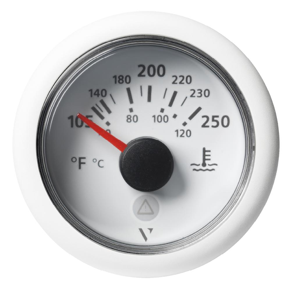 VERATRON A2C59514241 52 MM (2-1/16 INCH) VIEWLINE TEMPERATURE GAUGE 105°F TO 250°F - WHITE DIAL/BEZEL - High quality product image showing VERATRON A2C59514241 52 MM (2-1/16 INCH) VIEWLINE TEMPERATURE GAUGE 105°F TO 250°F - WHITE DIAL/BEZEL details and features