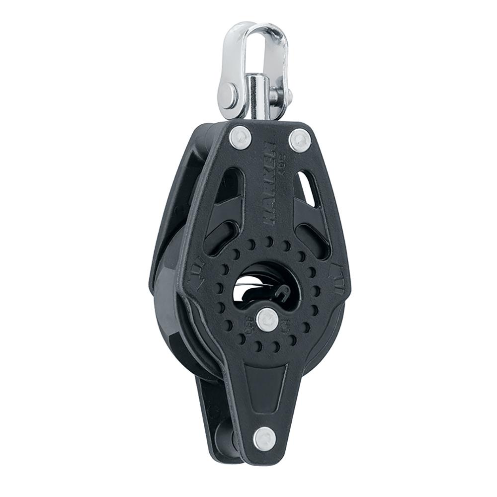 HARKEN 2609 40MM CARBO SINGLE RATCHET BLOCK W/SWIVEL & BECKET - High quality product image showing HARKEN 2609 40MM CARBO SINGLE RATCHET BLOCK W/SWIVEL & BECKET details and features