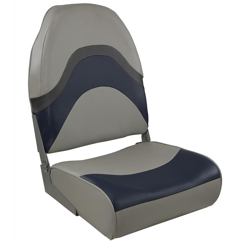 SPRINGFIELD 1062031 PREMIUM WAVE FOLDING SEAT - GREY/BLUE W/METEOR STRIPE