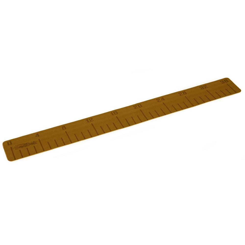 SEADEK 22135-80090 4 INCH X 36 INCH 3MM FISH RULER W/LASER LOGO MOCHA BRUSHED - 101.6MM X 965.2MM X 3MM - The Twister Group Tools product