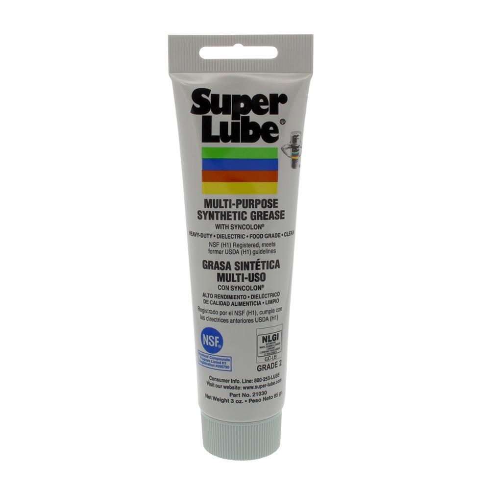 SUPER LUBE 21030 MULTI-PURPOSE SYNTHETIC GREASE W/SYNCOLON(PTFE) - 3OZ TUBE - High quality product image showing SUPER LUBE 21030 MULTI-PURPOSE SYNTHETIC GREASE W/SYNCOLON(PTFE) - 3OZ TUBE details and features