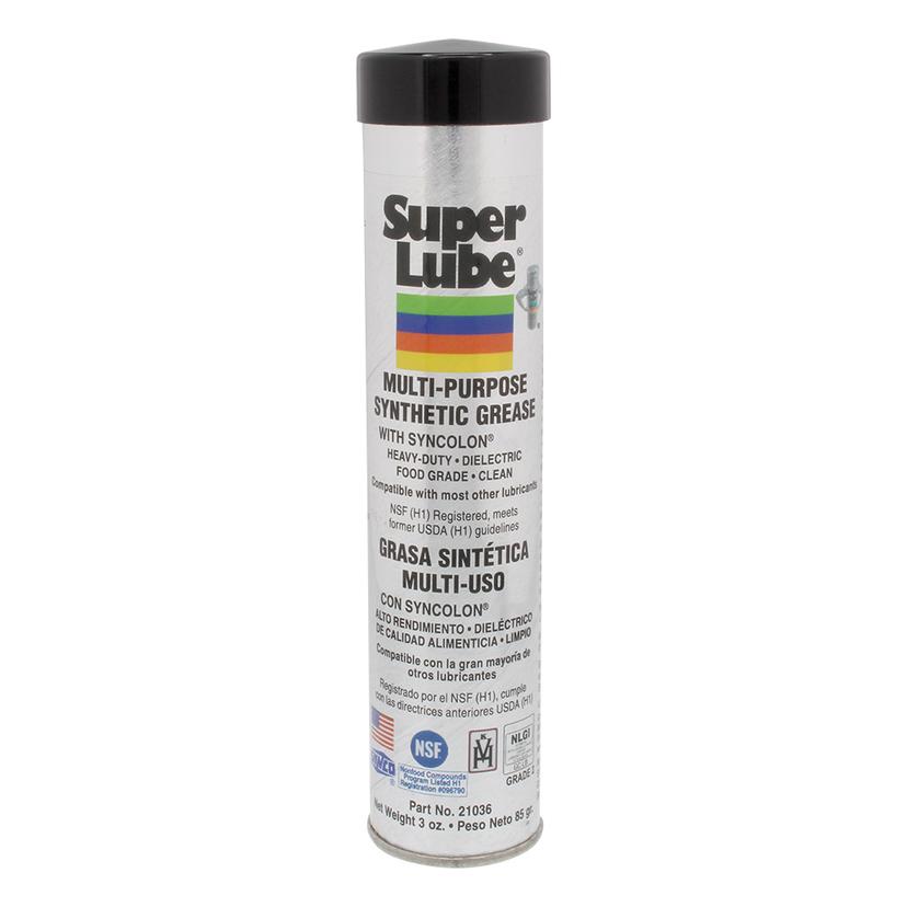 SUPER LUBE 21036 MULTI-PURPOSE SYNTHETIC GREASE W/SYNCOLON(PTFE) - 3OZ CARTRIDGE