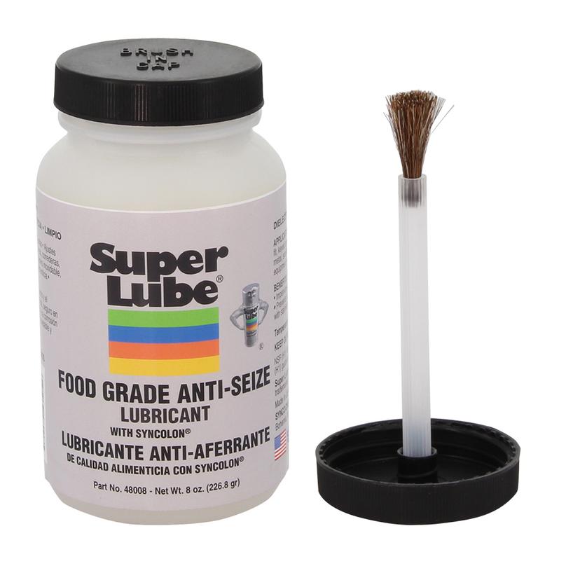 SUPER LUBE 48008 FOOD GRADE ANTI-SEIZE W/SYNCOLON(PTFE) - 8OZ BRUSH BOTTLE