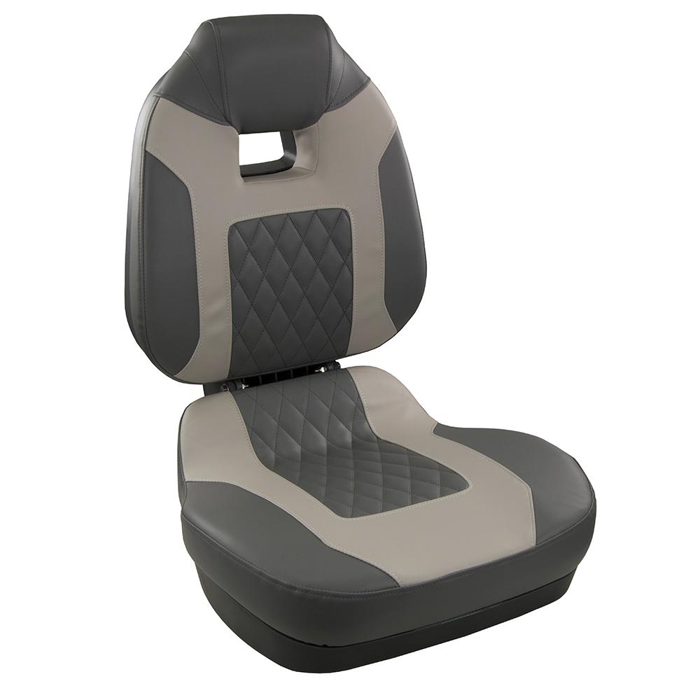 SPRINGFIELD 1041483 FISH PRO II HIGH BACK FOLDING SEAT - CHARCOAL/GREY - High quality product image showing SPRINGFIELD 1041483 FISH PRO II HIGH BACK FOLDING SEAT - CHARCOAL/GREY details and features