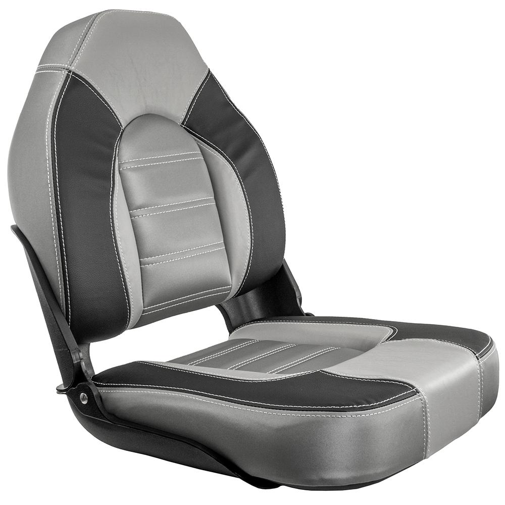 SPRINGFIELD 1061063-B SKIPPER PREMIUM HB FOLDING SEAT - CHARCOAL/GREY - High quality product image showing SPRINGFIELD 1061063-B SKIPPER PREMIUM HB FOLDING SEAT - CHARCOAL/GREY details and features