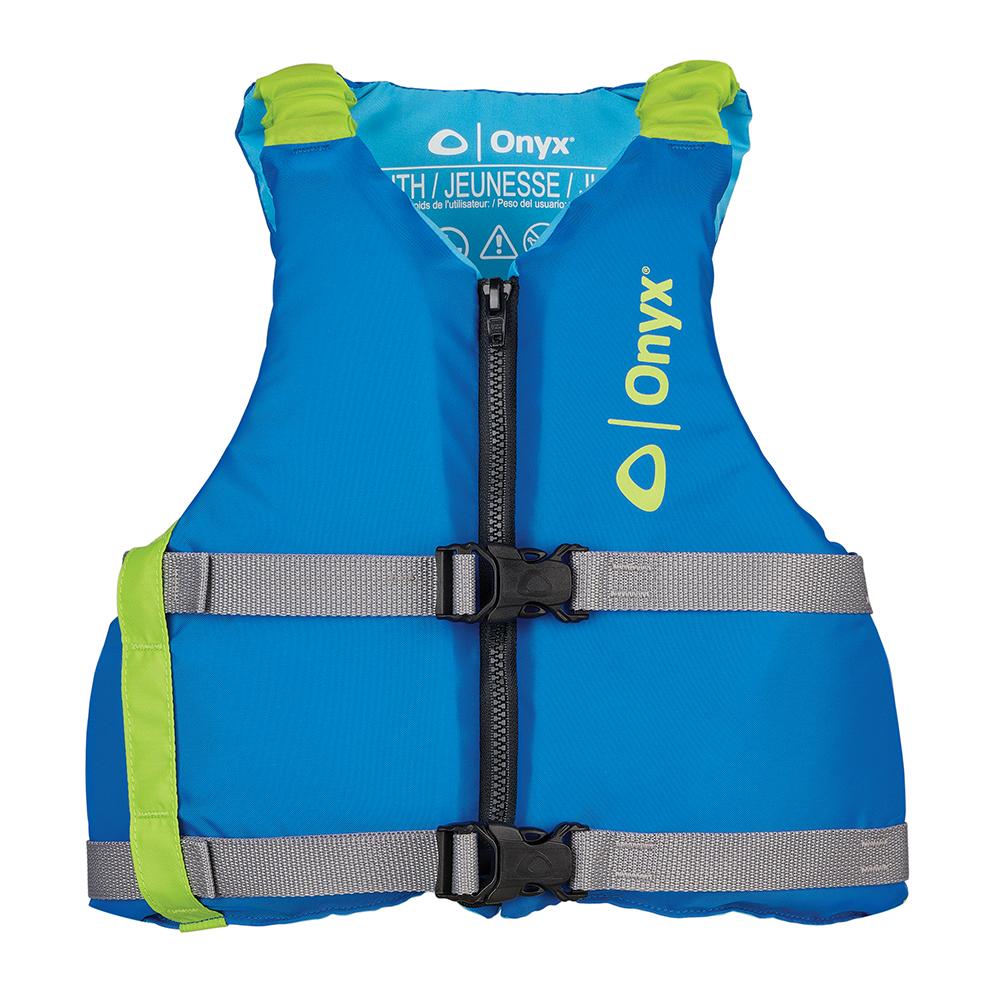 ONYX 121900-500-002-21 YOUTH UNIVERSAL PADDLE VEST - BLUE - High quality product image showing ONYX 121900-500-002-21 YOUTH UNIVERSAL PADDLE VEST - BLUE details and features