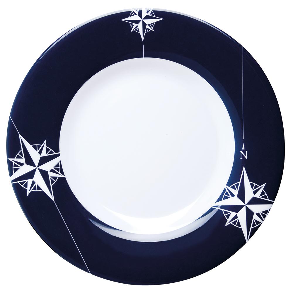 MARINE BUSINESS 15001C MELAMINE NON-SLIP, FLAT, ROUND DINNER PLATE - NORTHWIND - 10 INCH SET OF 6 - High quality product image showing MARINE BUSINESS 15001C MELAMINE NON-SLIP, FLAT, ROUND DINNER PLATE - NORTHWIND - 10 INCH SET OF 6 details and features