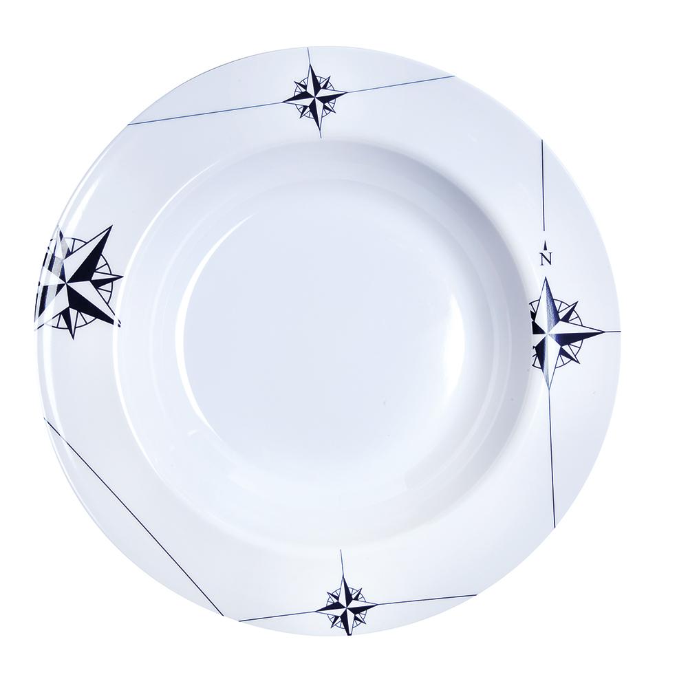 MARINE BUSINESS 15002C MELAMINE DEEP, ROUND SOUP PLATE - NORTHWIND - 8.8 INCH SET OF 6 - High quality product image showing MARINE BUSINESS 15002C MELAMINE DEEP, ROUND SOUP PLATE - NORTHWIND - 8.8 INCH SET OF 6 details and features