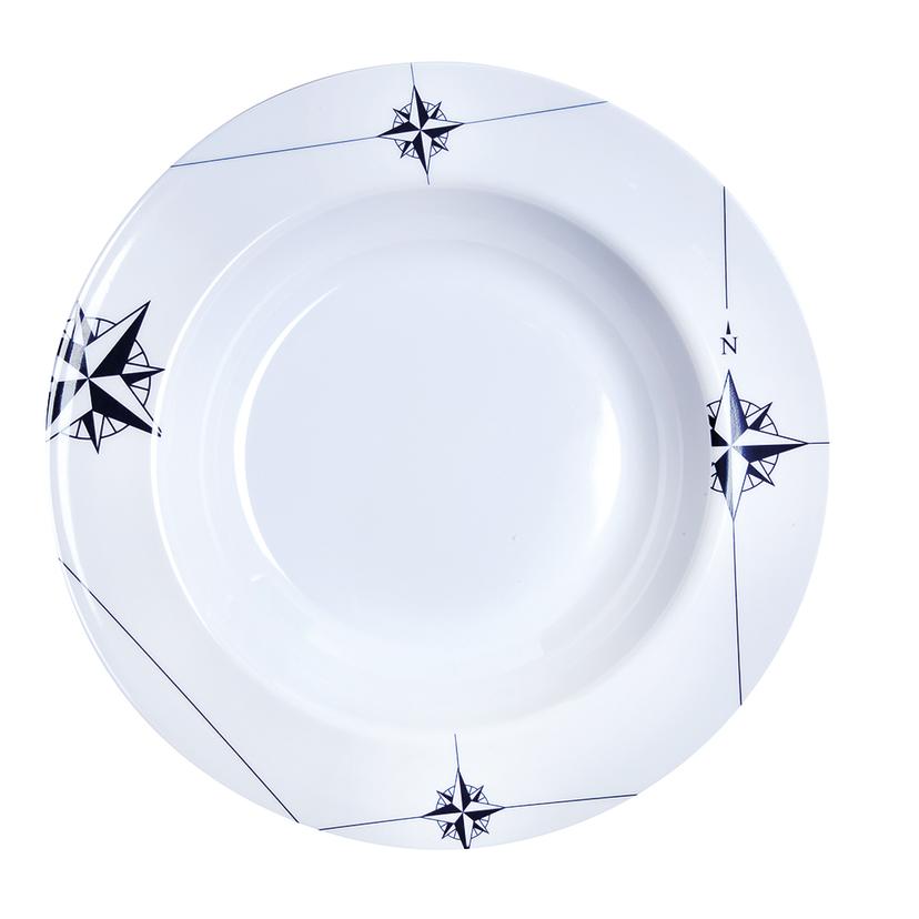 MARINE BUSINESS 15002C MELAMINE DEEP, ROUND SOUP PLATE - NORTHWIND - 8.8 INCH SET OF 6